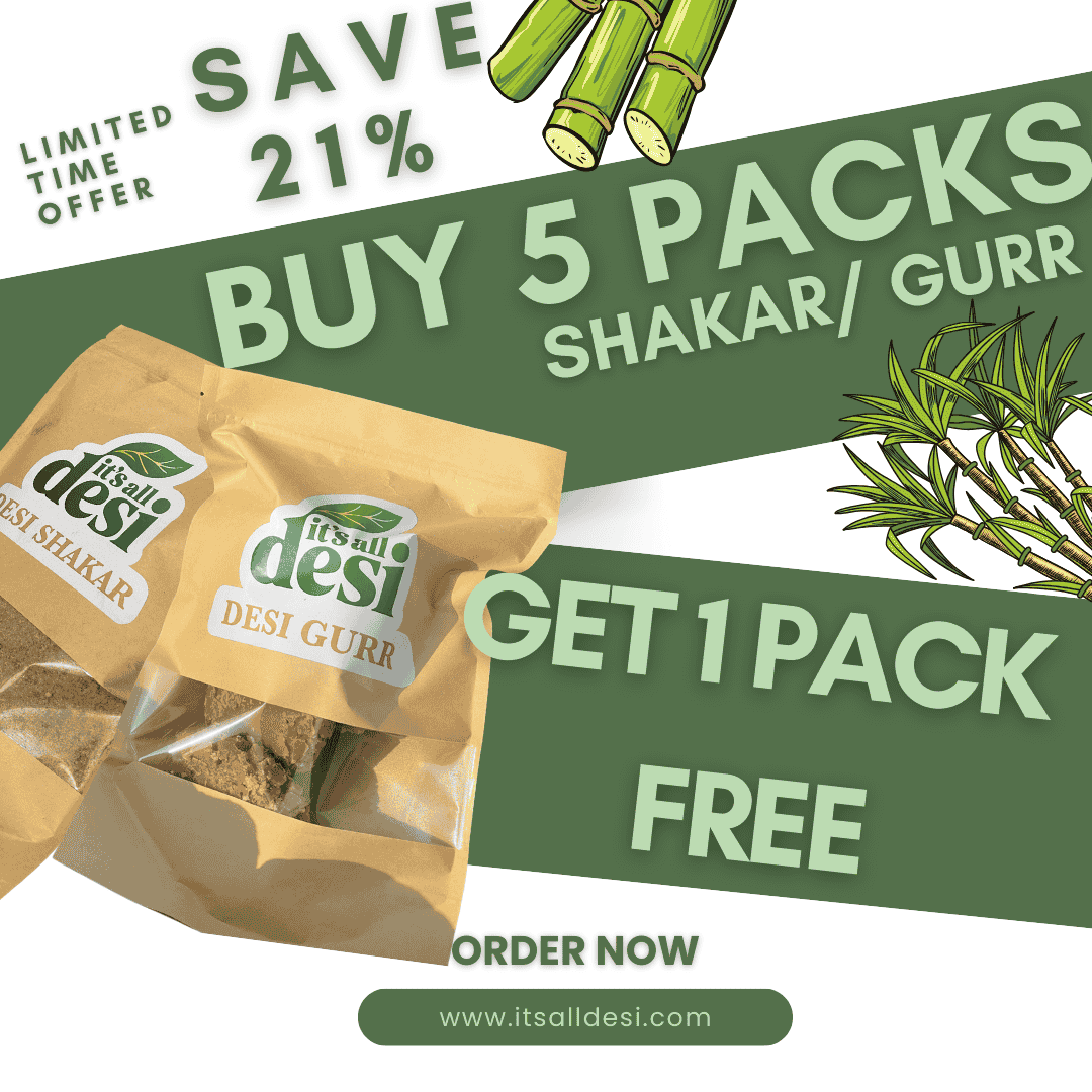 Buy 5 Packs (SHAKAR/ GURR) Get 1 Pack Free