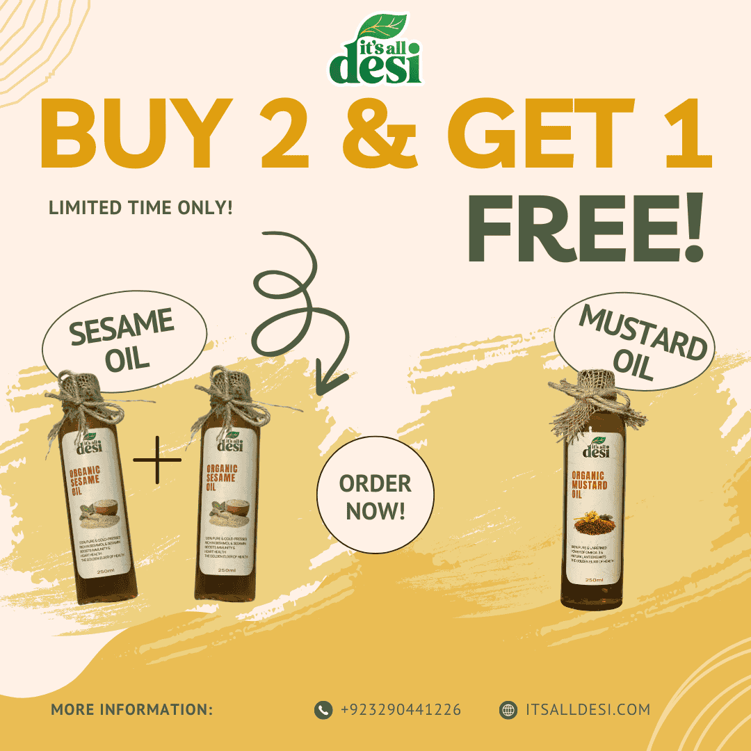 Buy 2 Sesame Oil/ Get 1 Mustard Oil Free (240ml)