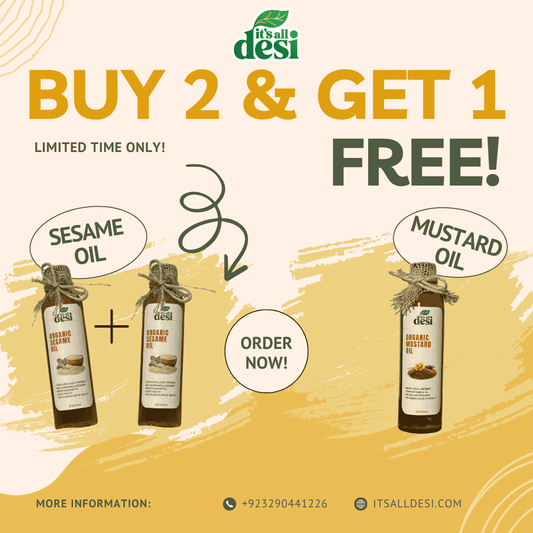 Buy 2 Sesame Oil/ Get 1 Mustard Oil Free (240ml)